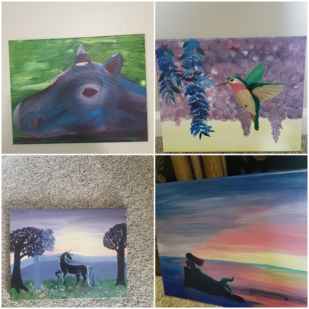 Hand painted on canvas individually priced